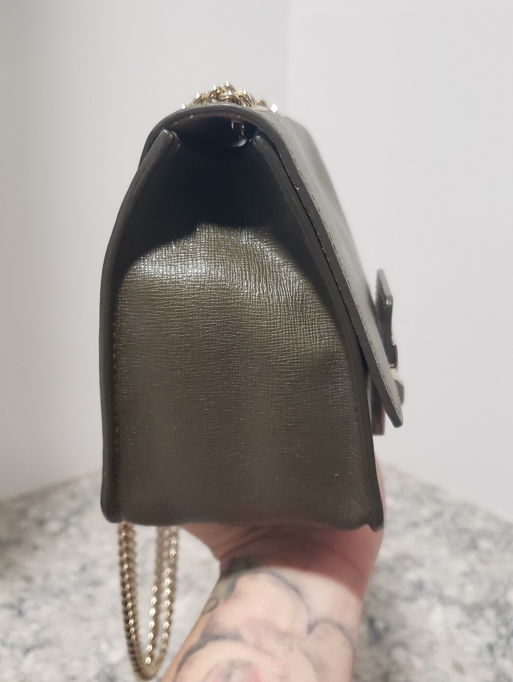 Furla Bella Mini Olive Green Crossbody Bag - Picture 4 of 15